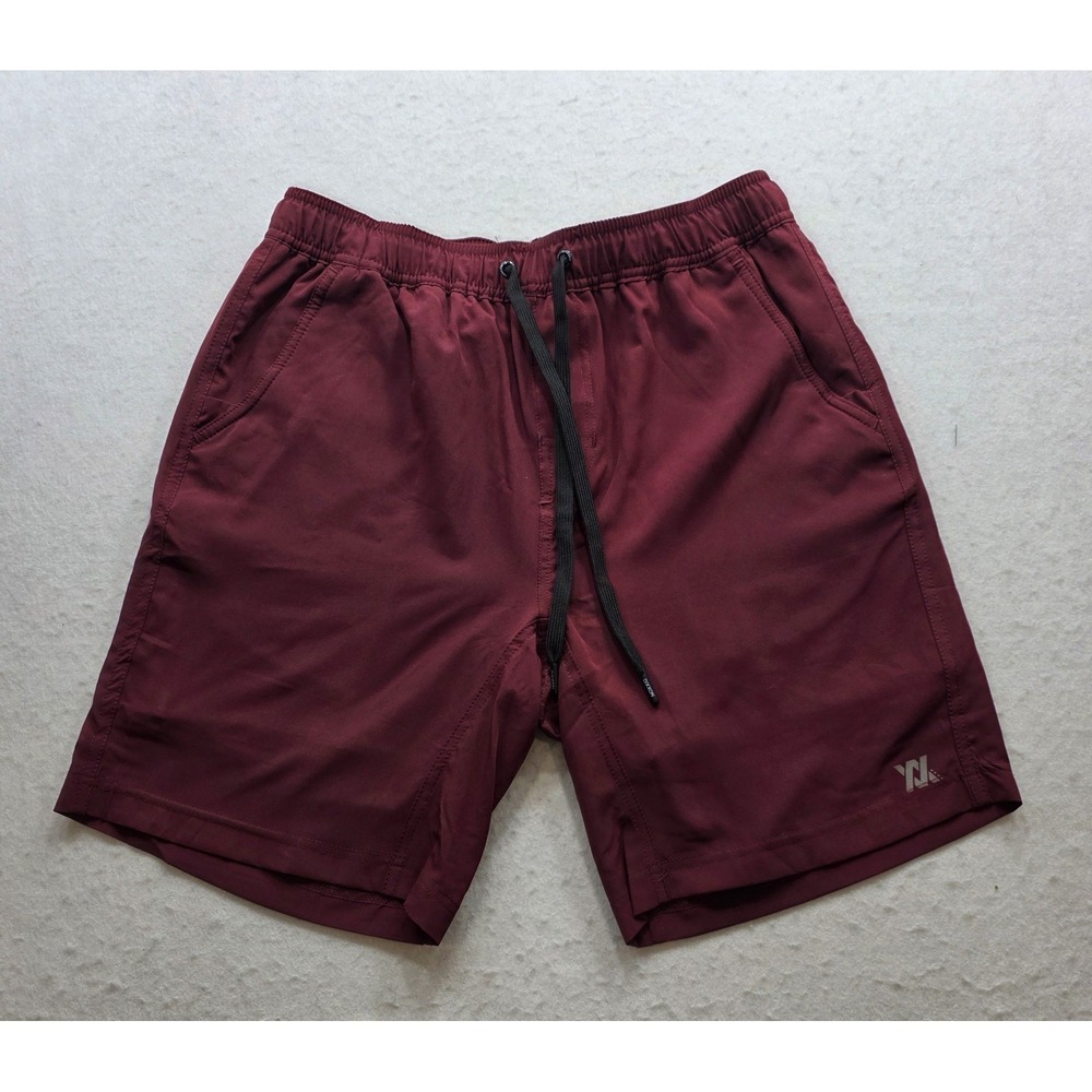 Dixxon Men's Maroon Elastic / Drawstring Waist Hiking Shorts. Size M - Picture 2 of 8